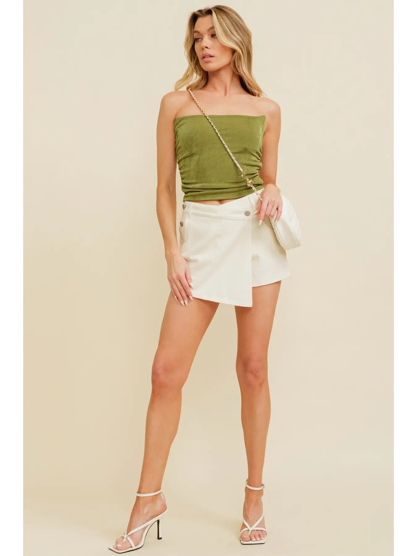 Strapless Textured Boned Blouse