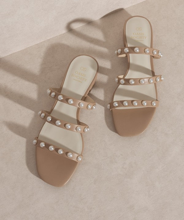 OASIS SOCIETY Valerie - Pearl Flat Sandals