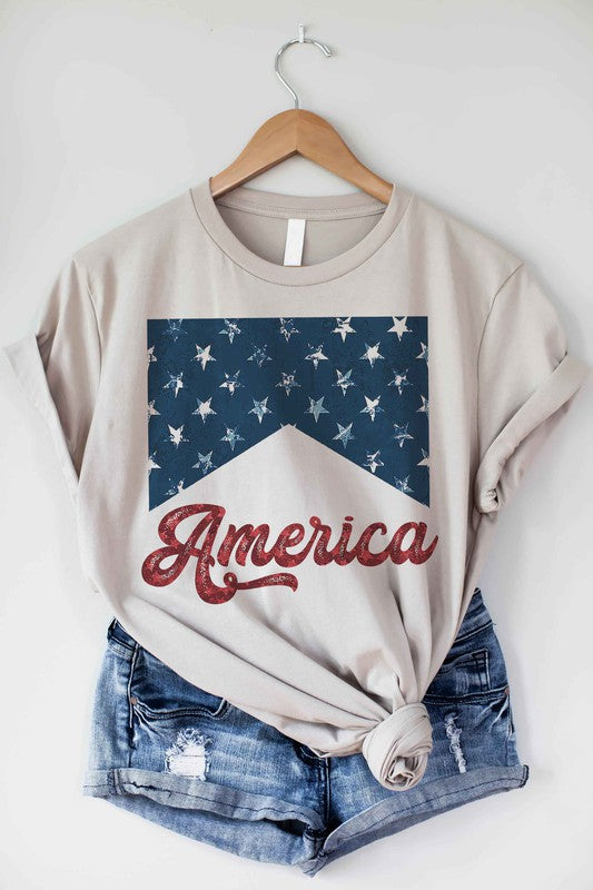 AMERICA STARS OVERSIZED GRAPHIC TEE / T-SHIRT