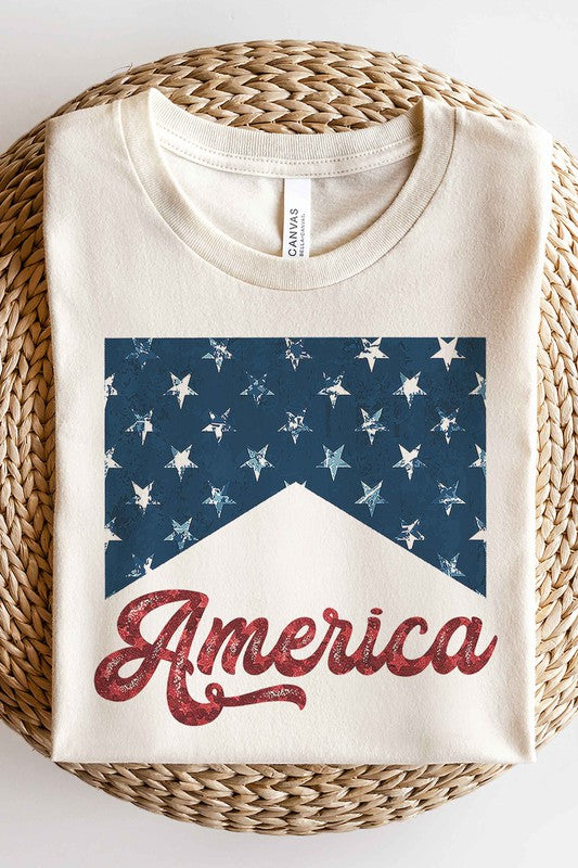 AMERICA STARS OVERSIZED GRAPHIC TEE / T-SHIRT