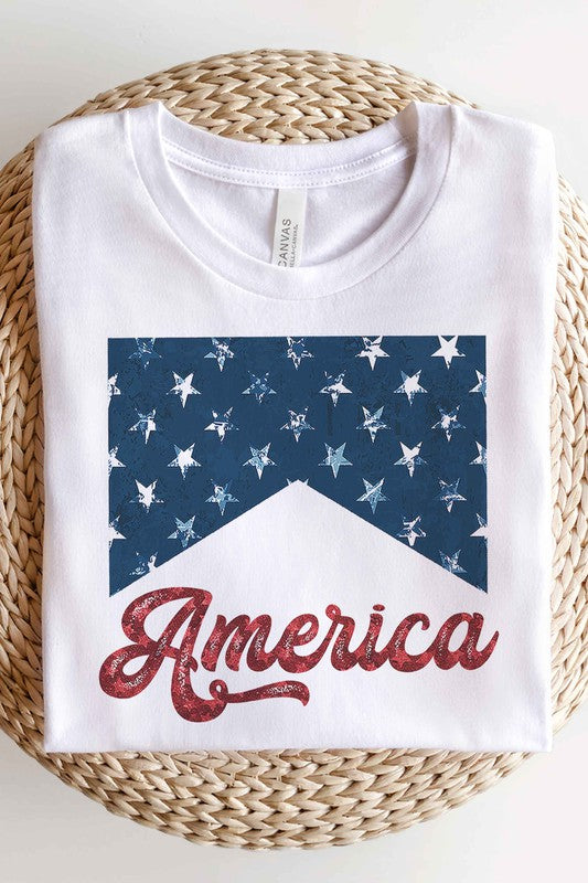 AMERICA STARS OVERSIZED GRAPHIC TEE / T-SHIRT