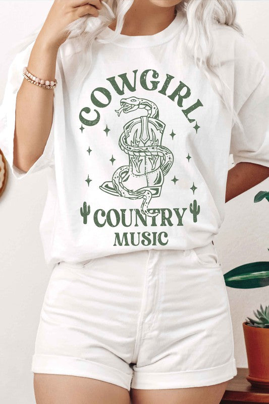 COWGIRL COUNTRY MUSIC Graphic Tee