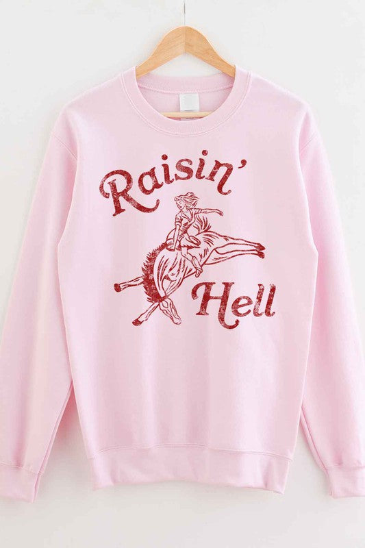 RAISIN HELL GRAPHIC SWEATSHIRT PLUS SIZE