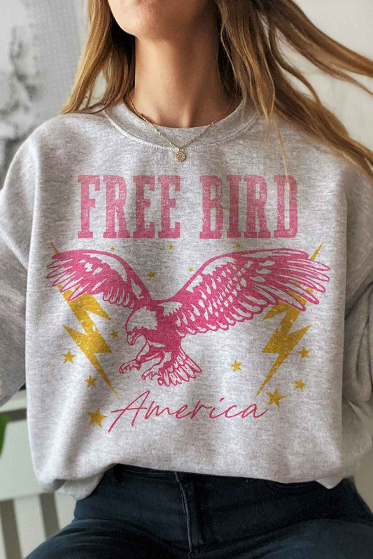 FREE BIRD AMERICA GRAPHIC SWEATSHIRT