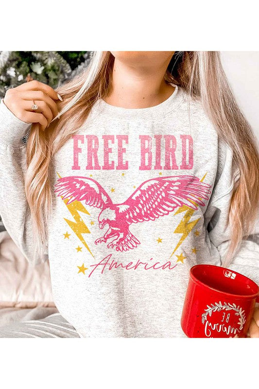 FREE BIRD AMERICA GRAPHIC SWEATSHIRT