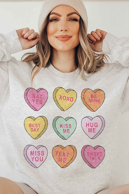 VALENTINE CANDY GRAPHIC SWEATSHIRT