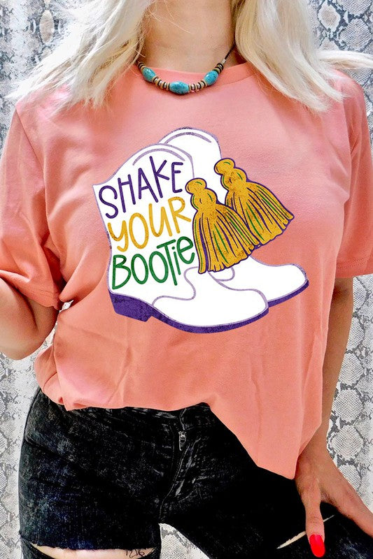 Unisex Shake Your Bootie Print T-Shirt