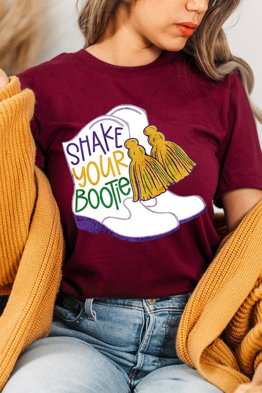 Unisex Shake Your Bootie Print T-Shirt