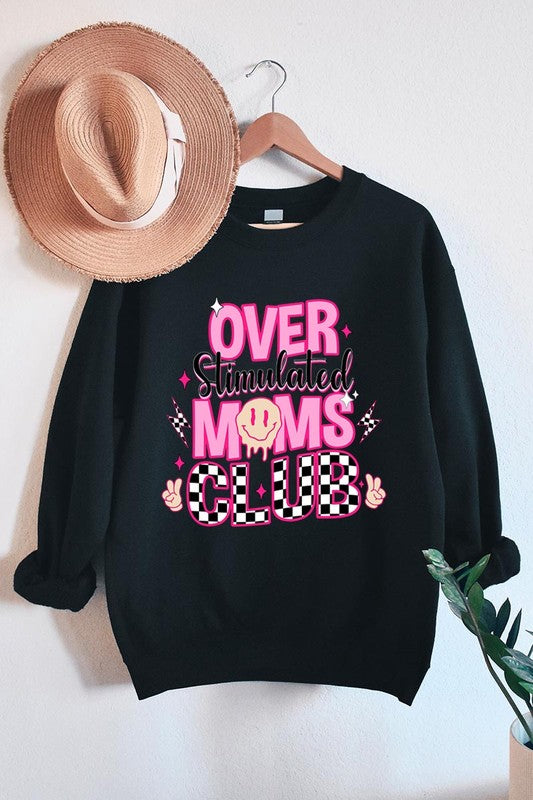 Stimulated Moms Club Graphic Fleece Sweatshirts