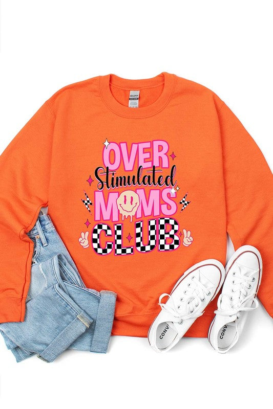 Stimulated Moms Club Graphic Fleece Sweatshirts