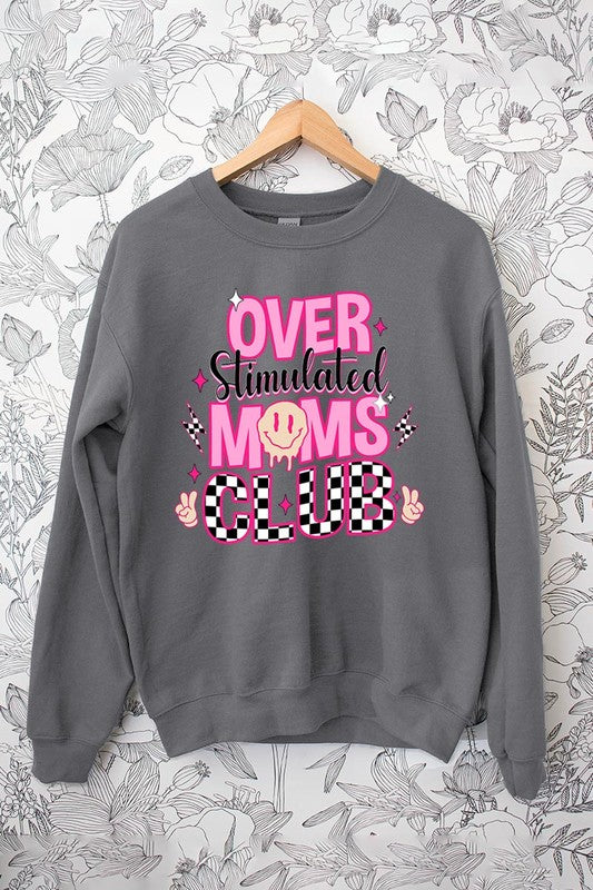 Stimulated Moms Club Graphic Fleece Sweatshirts