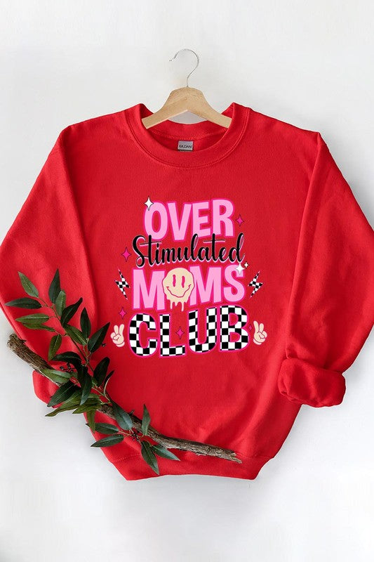 Stimulated Moms Club Graphic Fleece Sweatshirts