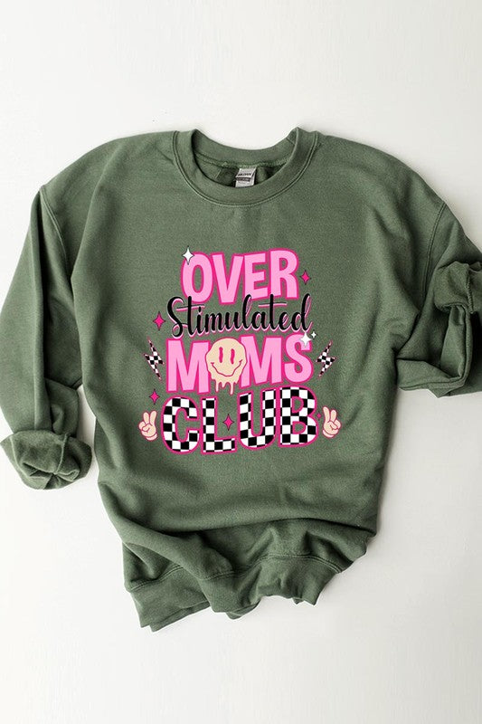 Stimulated Moms Club Graphic Fleece Sweatshirts