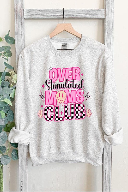 Stimulated Moms Club Graphic Fleece Sweatshirts