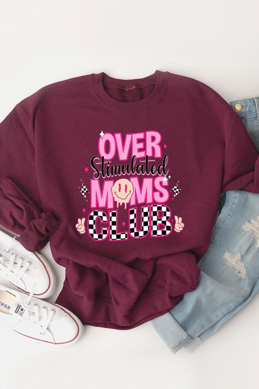 Stimulated Moms Club Graphic Fleece Sweatshirts