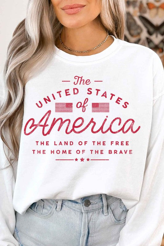 UNITED STATES OF AMERICA GRAPHIC SWEATSHIRT