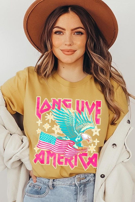 Long Live America Eagle Graphic T Shirts