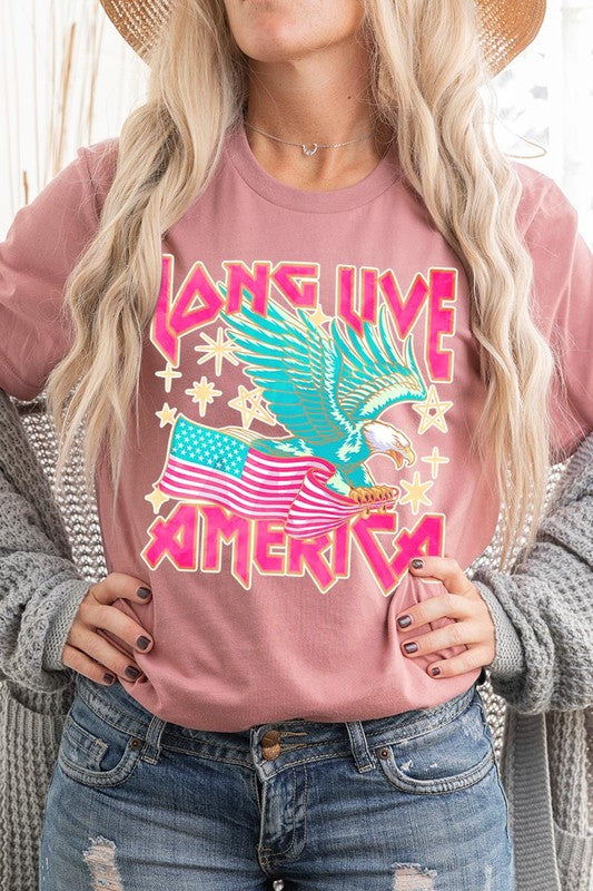 Long Live America Eagle Graphic T Shirts