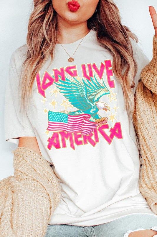 Long Live America Eagle Graphic T Shirts