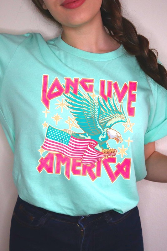 Long Live America Eagle Graphic T Shirts