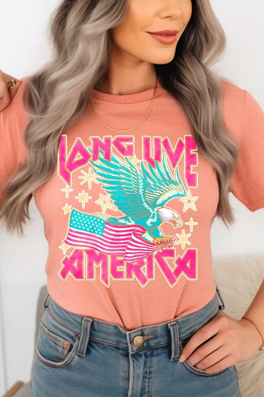 Long Live America Eagle Graphic T Shirts