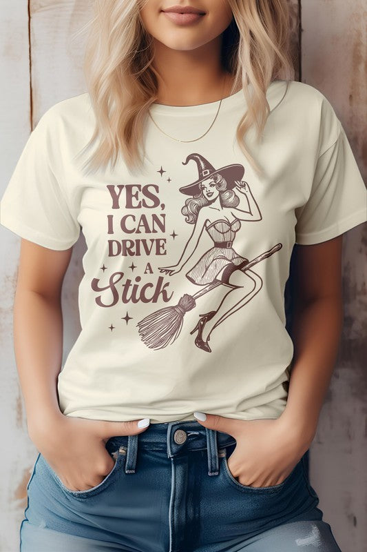 Yes I Can Drive a Stick, Halloween Graphic Tee