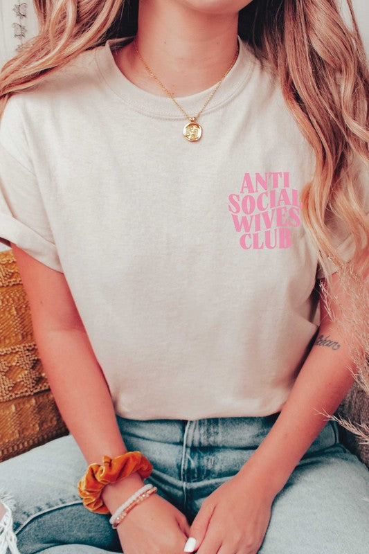 FB ANTI SOCIAL WIVES CLUB Graphic T-Shirt