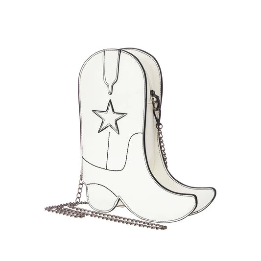 COWGIRL BOOT BAG WHITE