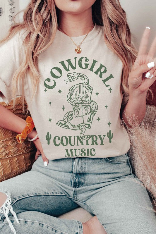 COWGIRL COUNTRY MUSIC Graphic Tee