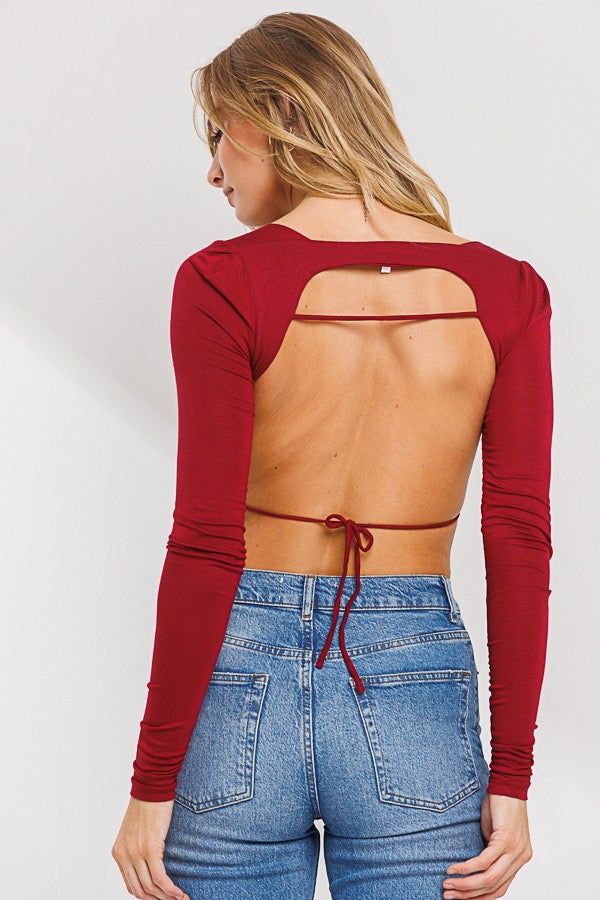 Charolette Open Back Long Sleave