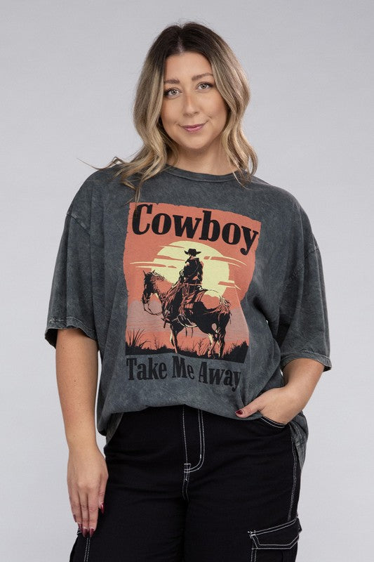 Plus Cowboy Take Me Away Graphic Top